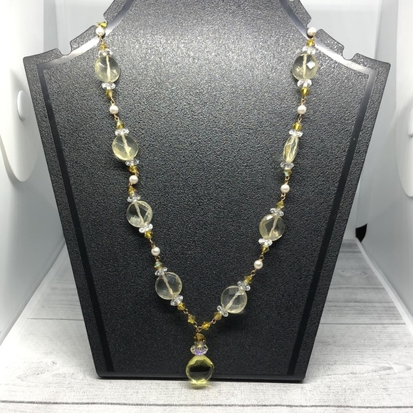 Vintage 14k GF crystal elegant statement necklace - Picture 6 of 6